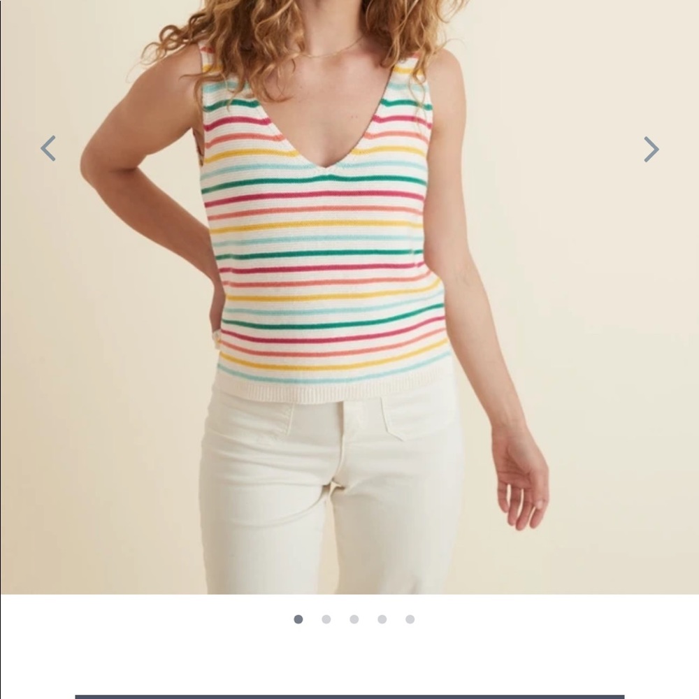 Striped marine layer tank, like new. Barely worn (if at all). Size medium.